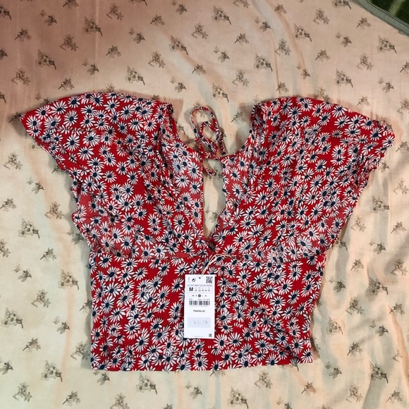 Zara Tops - Cropped daisy top
